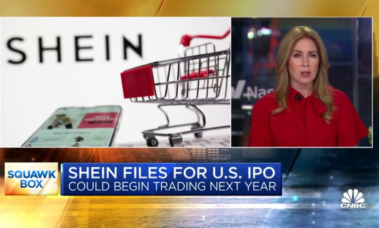 Shein files for U.S. IPO, could begin trading next year